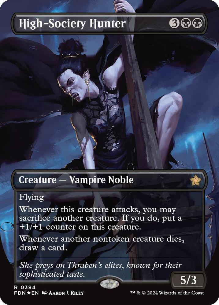High-Society Hunter (Borderless) (Mana Foil) 384 card from Foundations