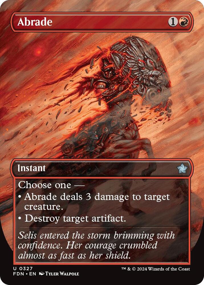 Abrade (Borderless) 327 card from Foundations