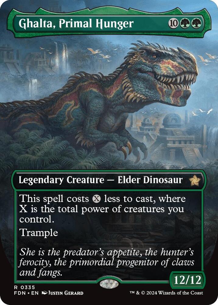 Ghalta, Primal Hunger (Borderless) 335 card from Foundations