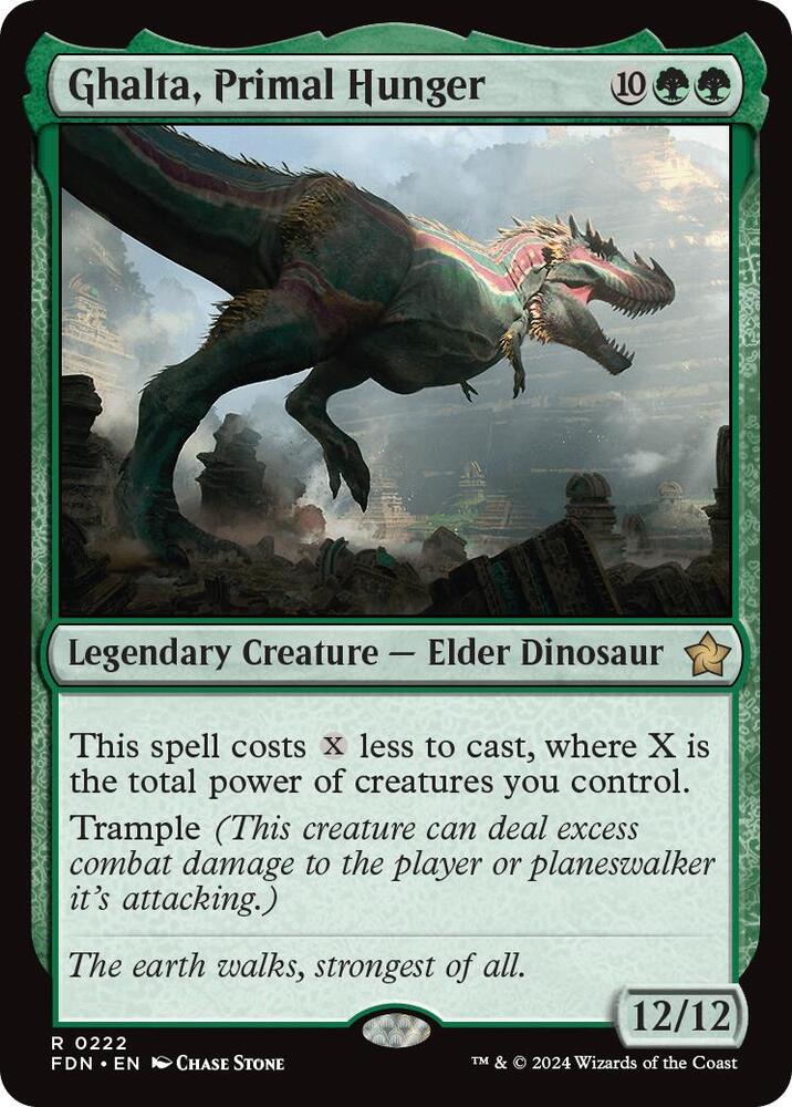 Ghalta, Primal Hunger 222 card from Foundations
