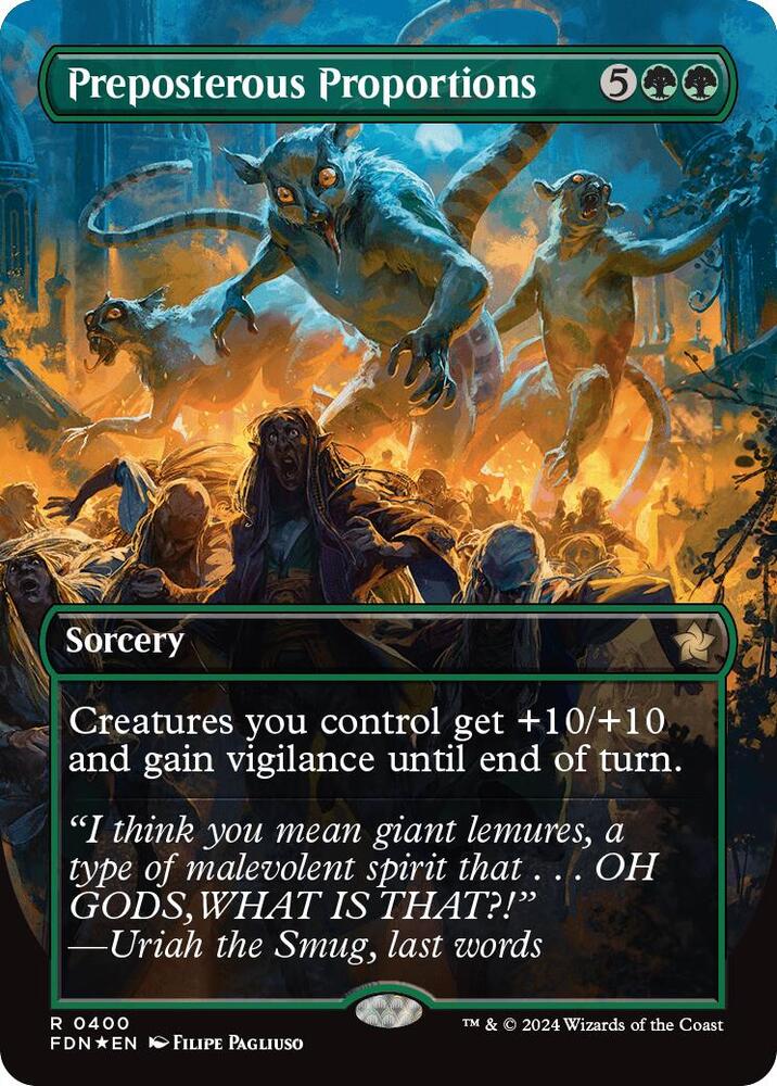 Preposterous Proportions (Borderless) (Mana Foil) 400 card from Foundations