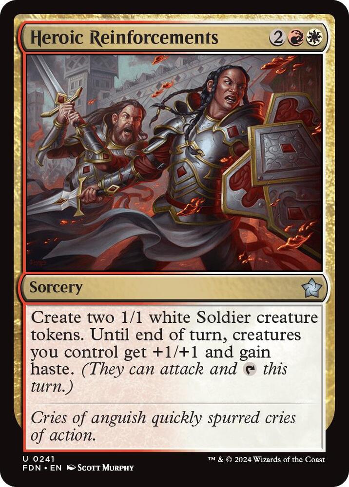 Heroic Reinforcements 241 card from Foundations