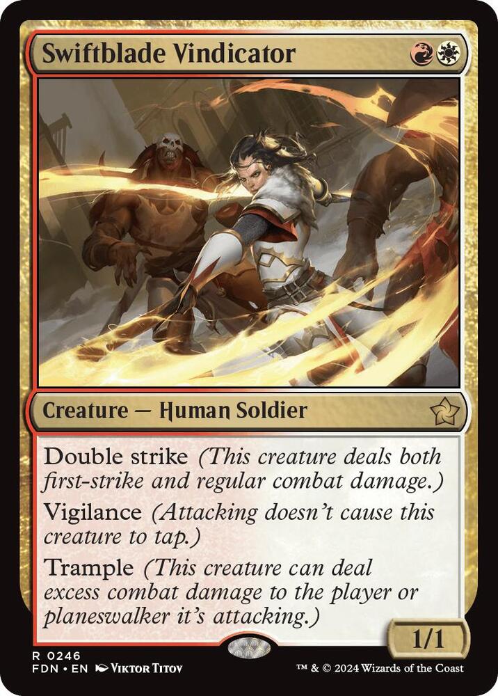 Swiftblade Vindicator 246 card from Foundations