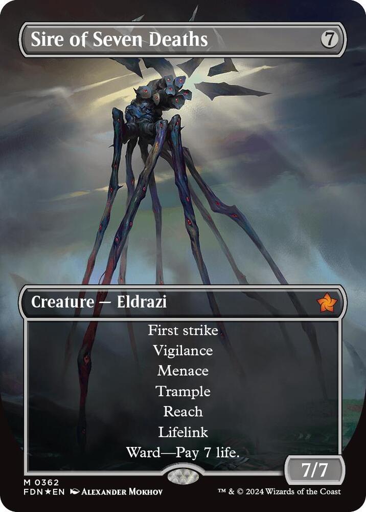 Sire of Seven Deaths (Borderless) (Mana Foil) 362 card from Foundations
