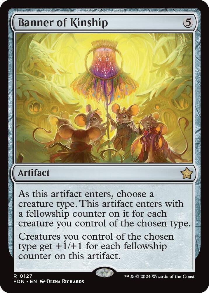 Banner of Kinship 127 card from Foundations