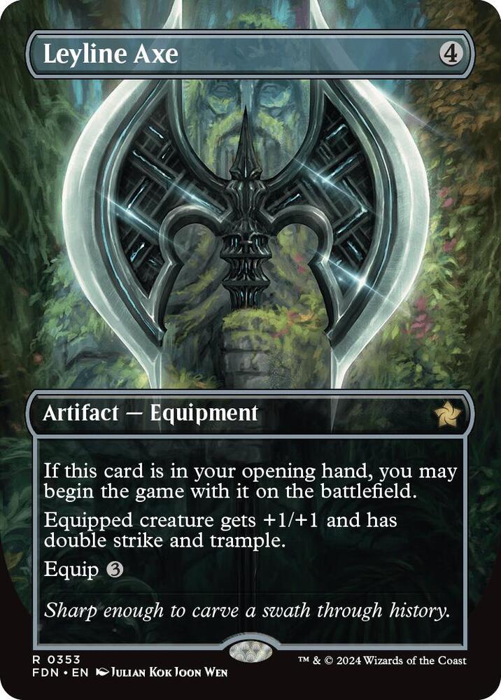 Leyline Axe (Borderless) 353 card from Foundations