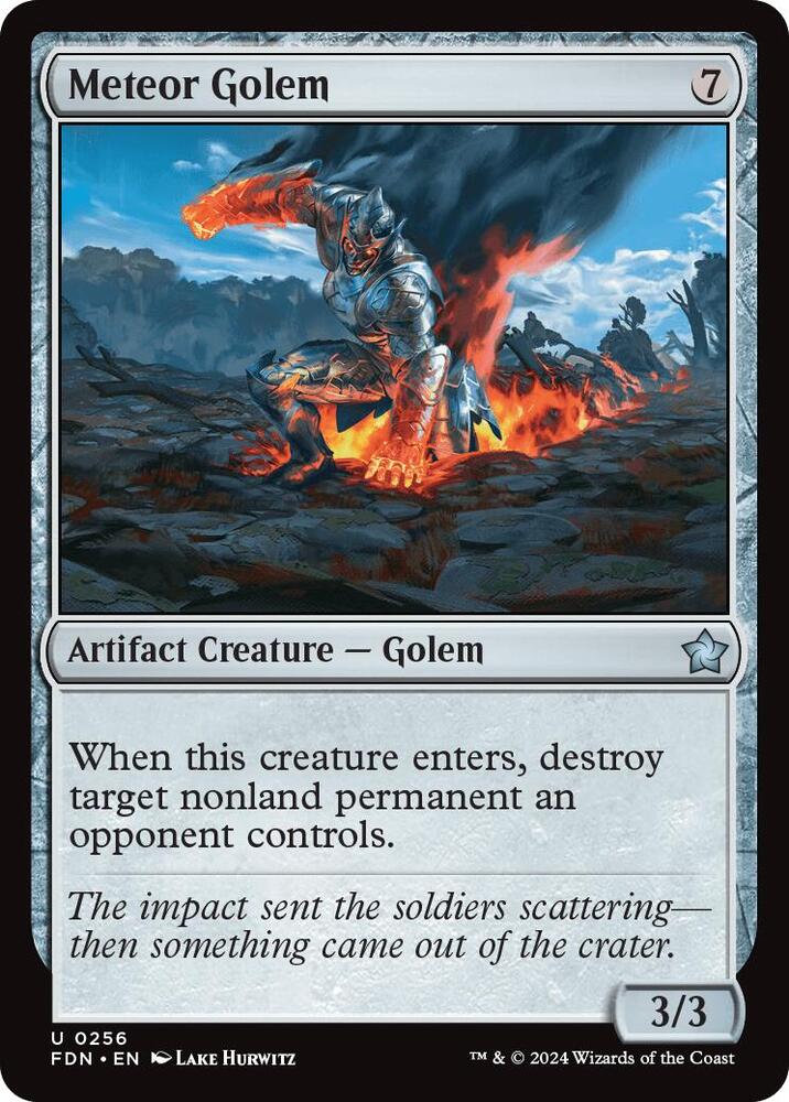 Meteor Golem 256 card from Foundations