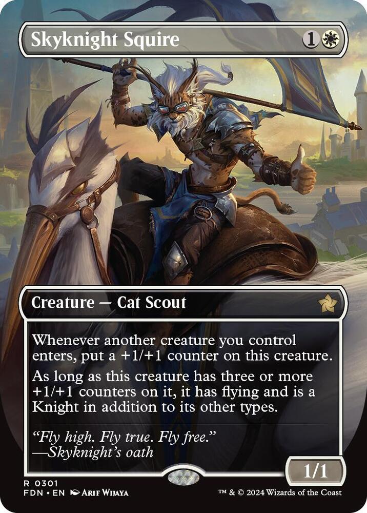 Skyknight Squire (Borderless) 301 card from Foundations