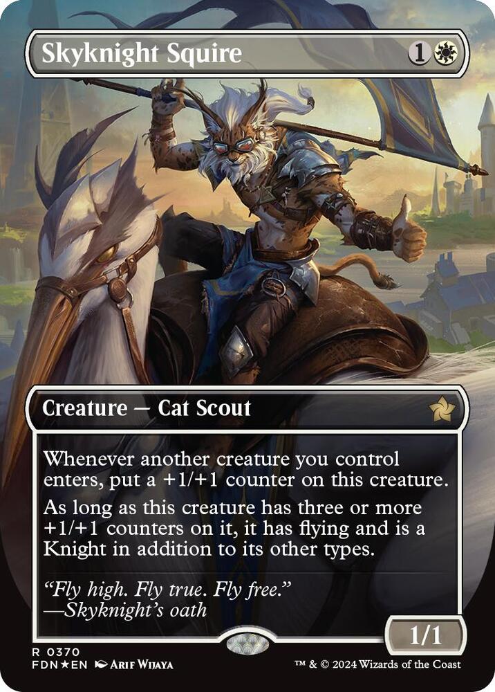 Skyknight Squire (Borderless) (Mana Foil) 370 card from Foundations