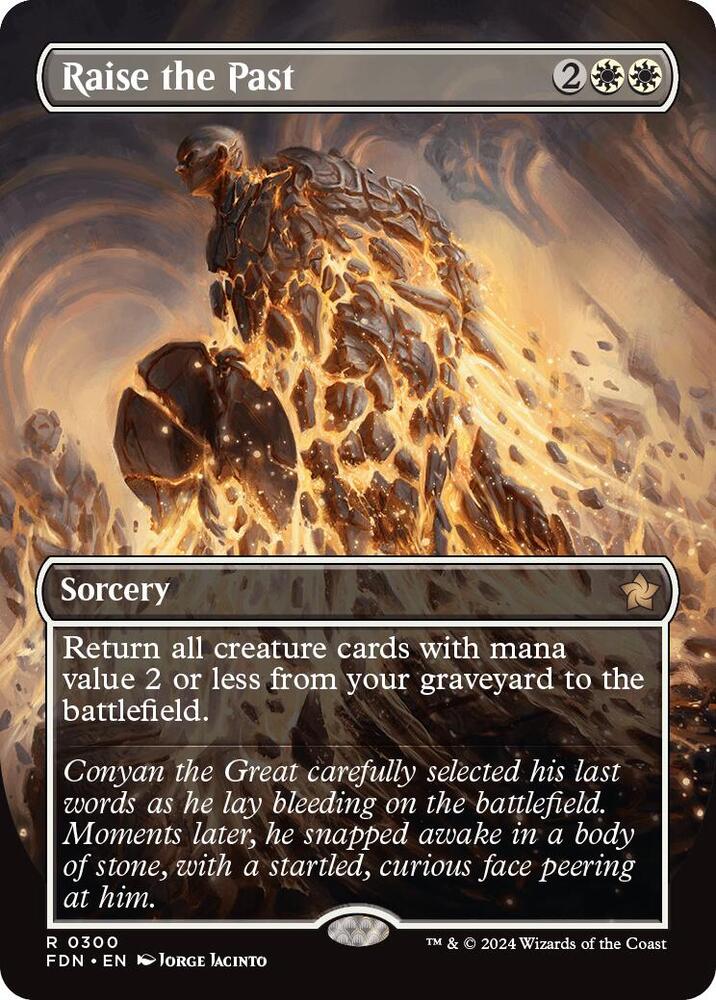 Raise the Past (Borderless) 300 card from Foundations