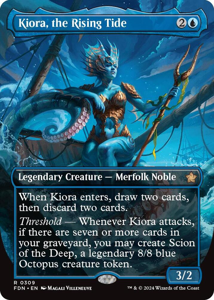Kiora, the Rising Tide (Borderless) 309 card from Foundations