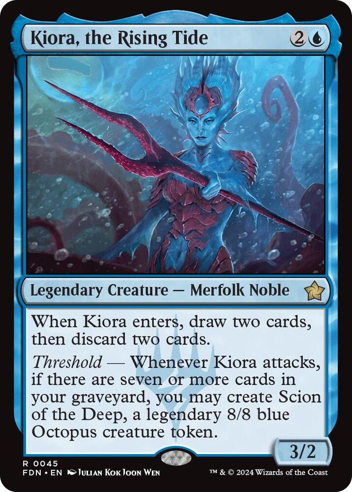 Kiora, the Rising Tide 45 card from Foundations