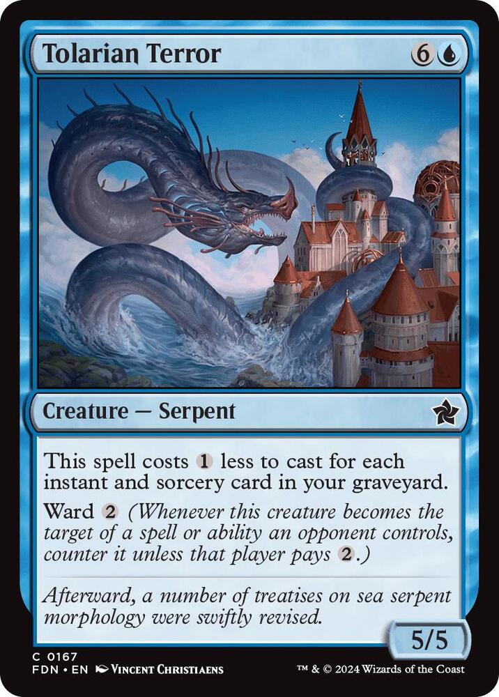 Tolarian Terror 167 card from Foundations