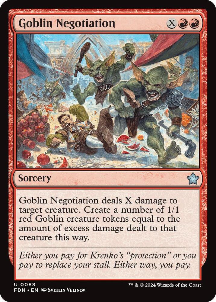 Goblin Negotiation 88 card from Foundations