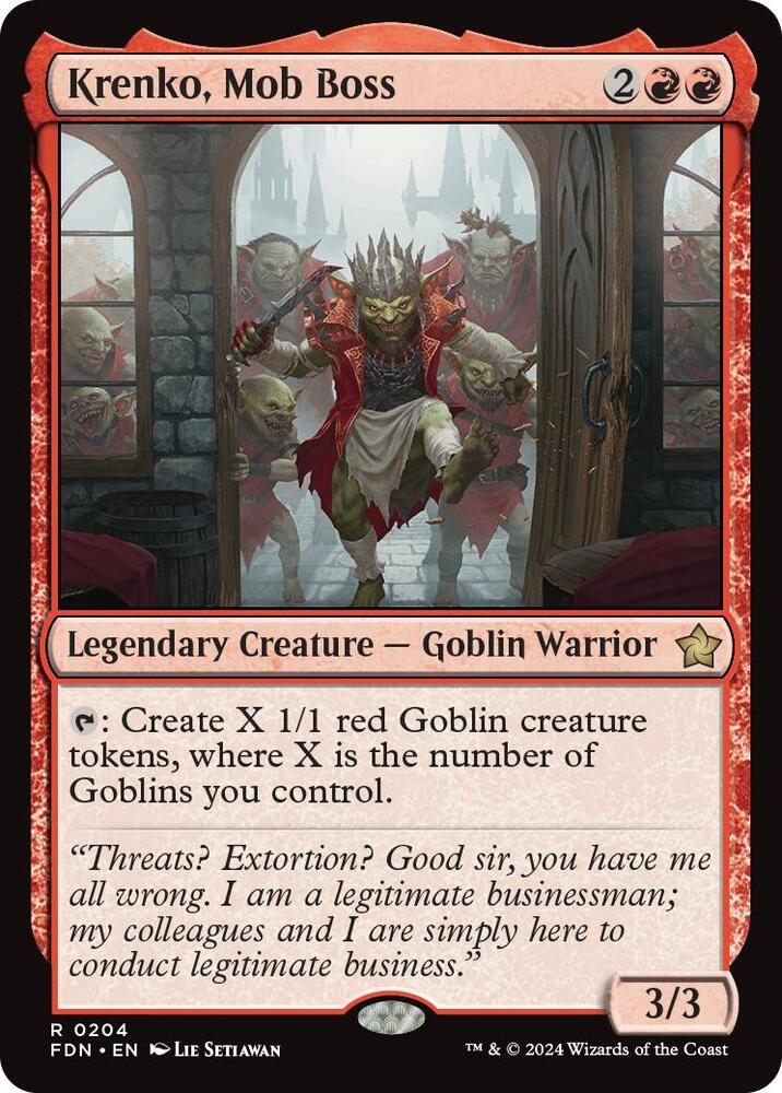 Krenko, Mob Boss 204 card from Foundations