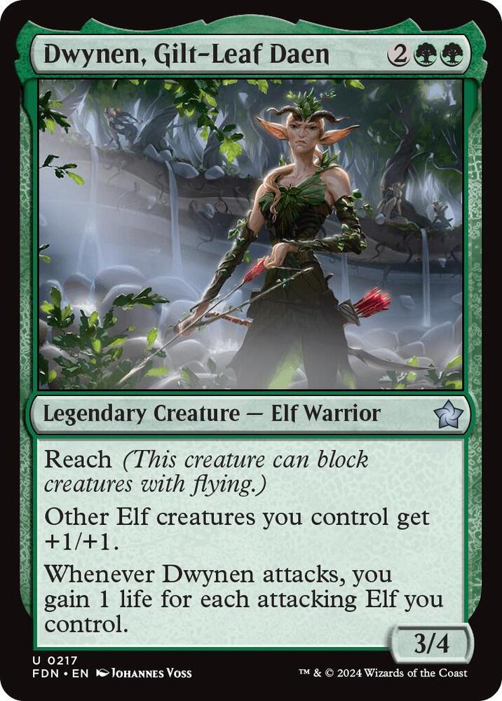Dwynen, Gilt-Leaf Daen 217 card from Foundations