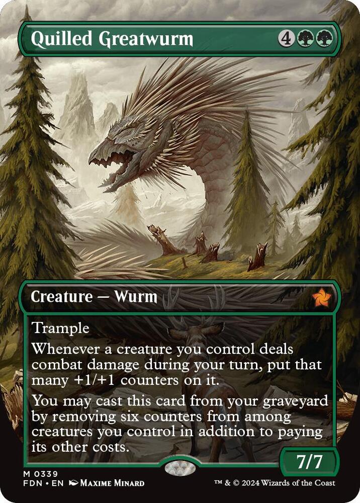 Quilled Greatwurm (Borderless) 339 card from Foundations