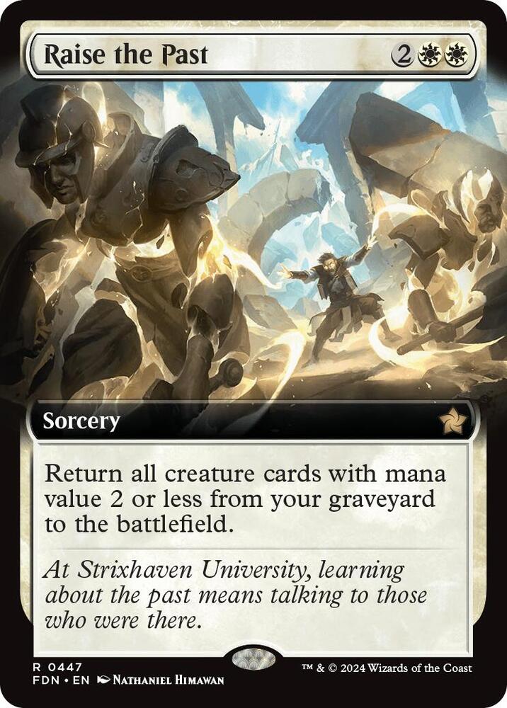 Raise the Past (Extended Art) 447 card from Foundations
