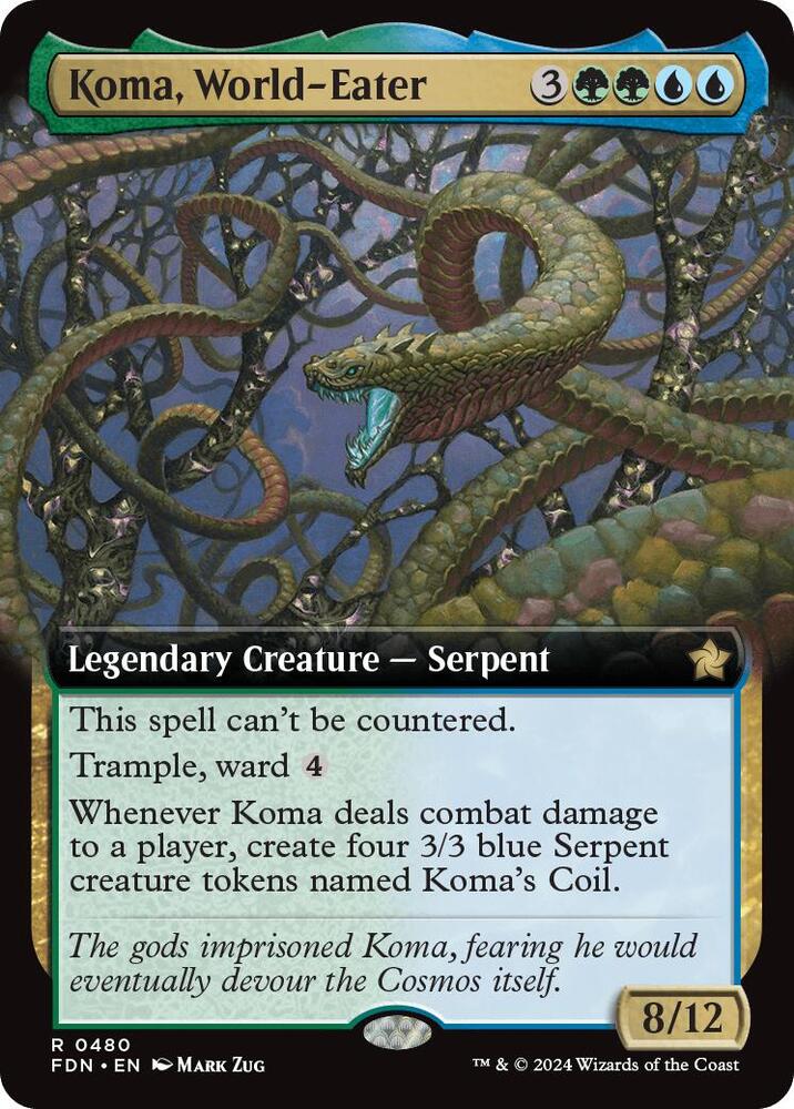 Koma, World-Eater (Extended Art) 480 card from Foundations
