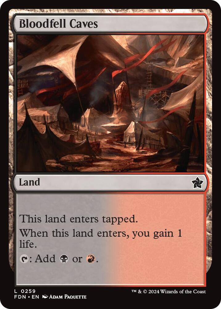 Bloodfell Caves 259 card from Foundations