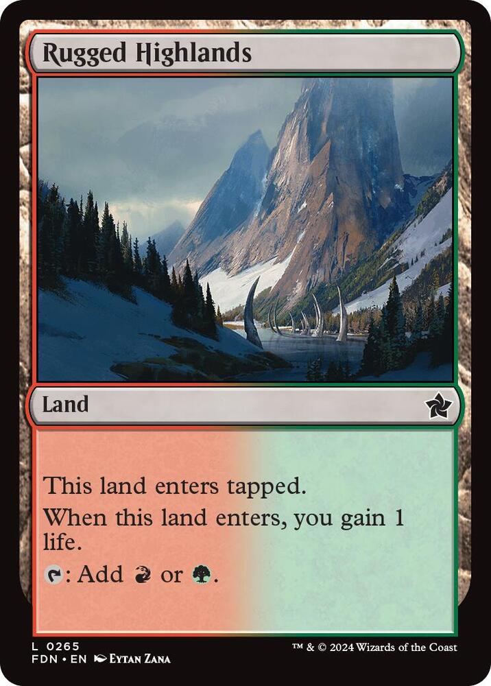 Rugged Highlands 265 card from Foundations
