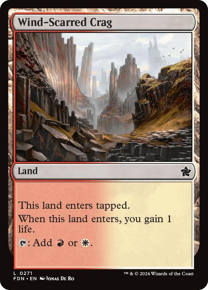 Wind-Scarred Crag 271 card from Foundations