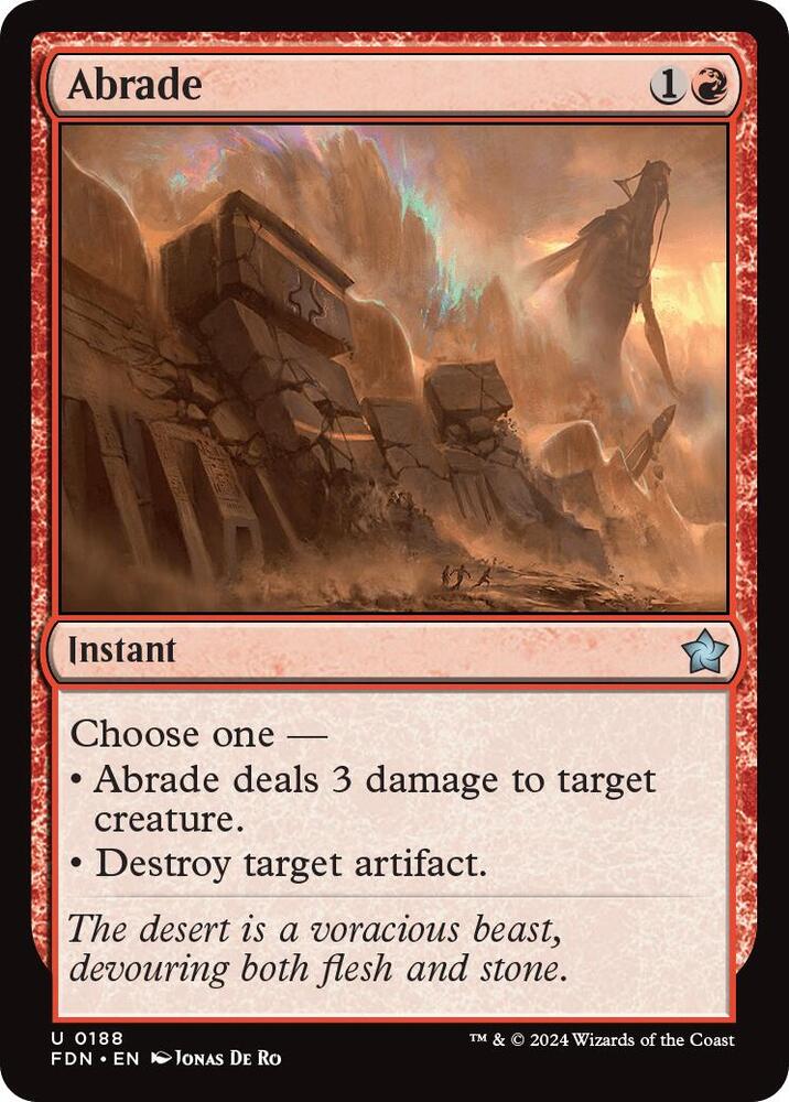Abrade 188 card from Foundations