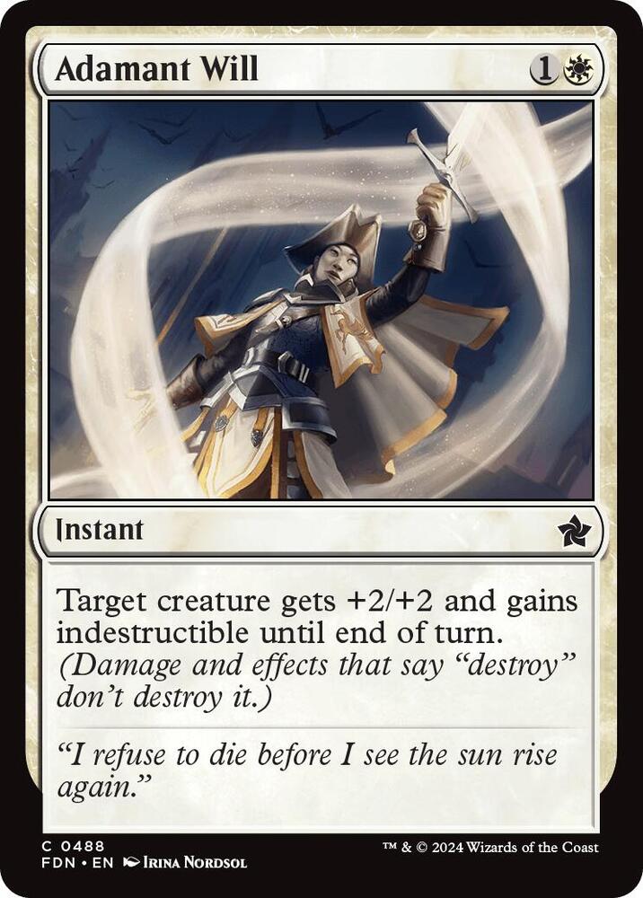 Adamant Will 488 card from Foundations