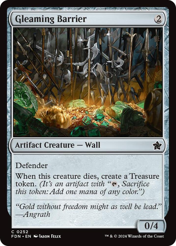 Gleaming Barrier 252 card from Foundations
