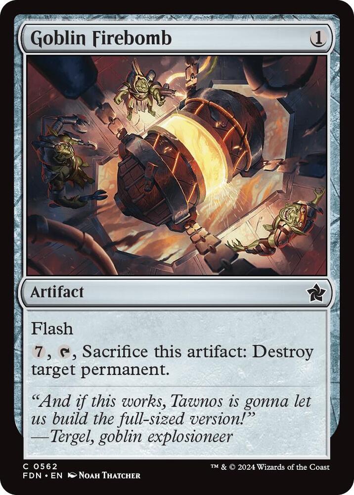 Goblin Firebomb 562 card from Foundations