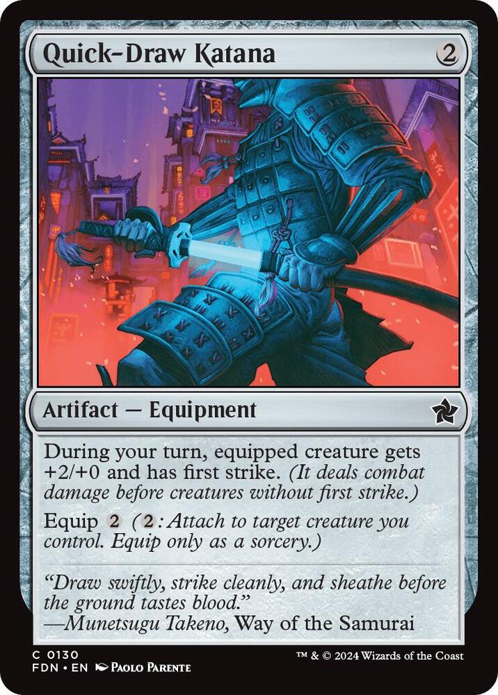 Quick-Draw Katana 130 card from Foundations