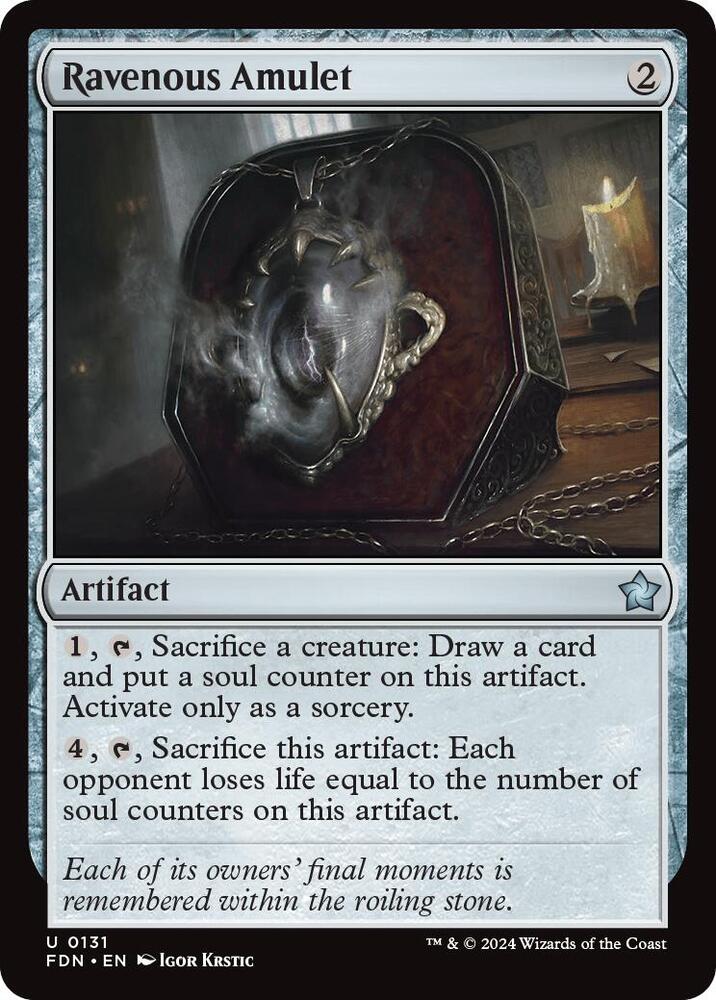 Ravenous Amulet 131 card from Foundations