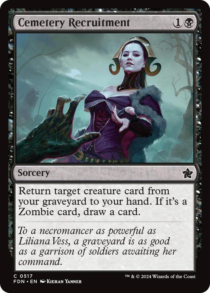 Cemetery Recruitment 517 card from Foundations