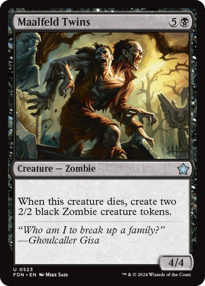 Maalfeld Twins 523 card from Foundations