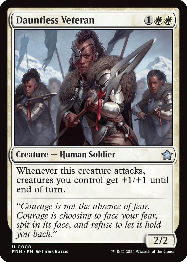 Dauntless Veteran 8 card from Foundations