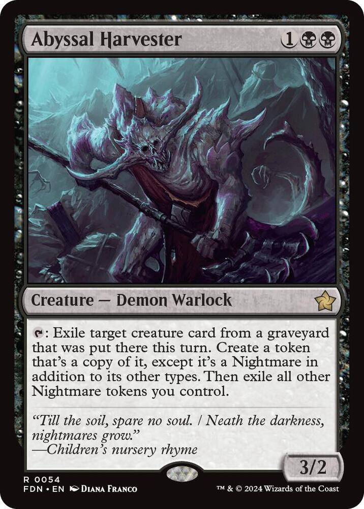 Abyssal Harvester 54 card from Foundations
