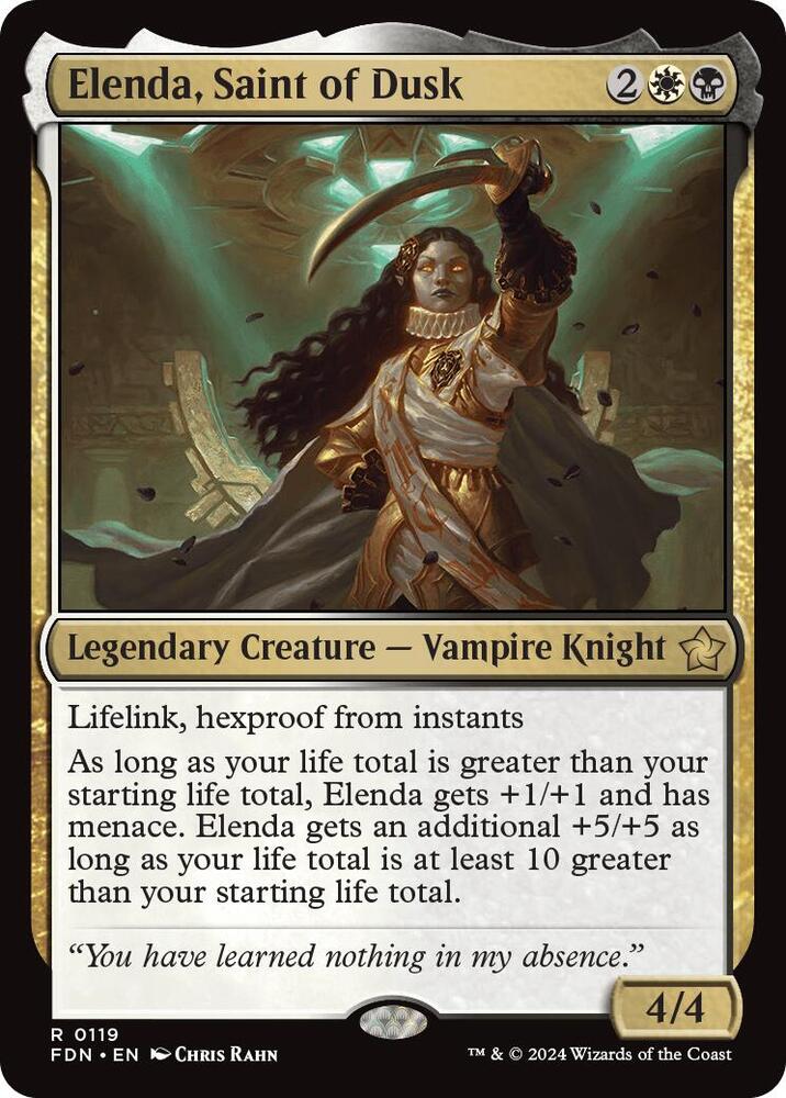 Elenda, Saint of Dusk 119 card from Foundations