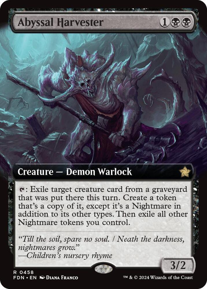 Abyssal Harvester (Extended Art) 458 card from Foundations