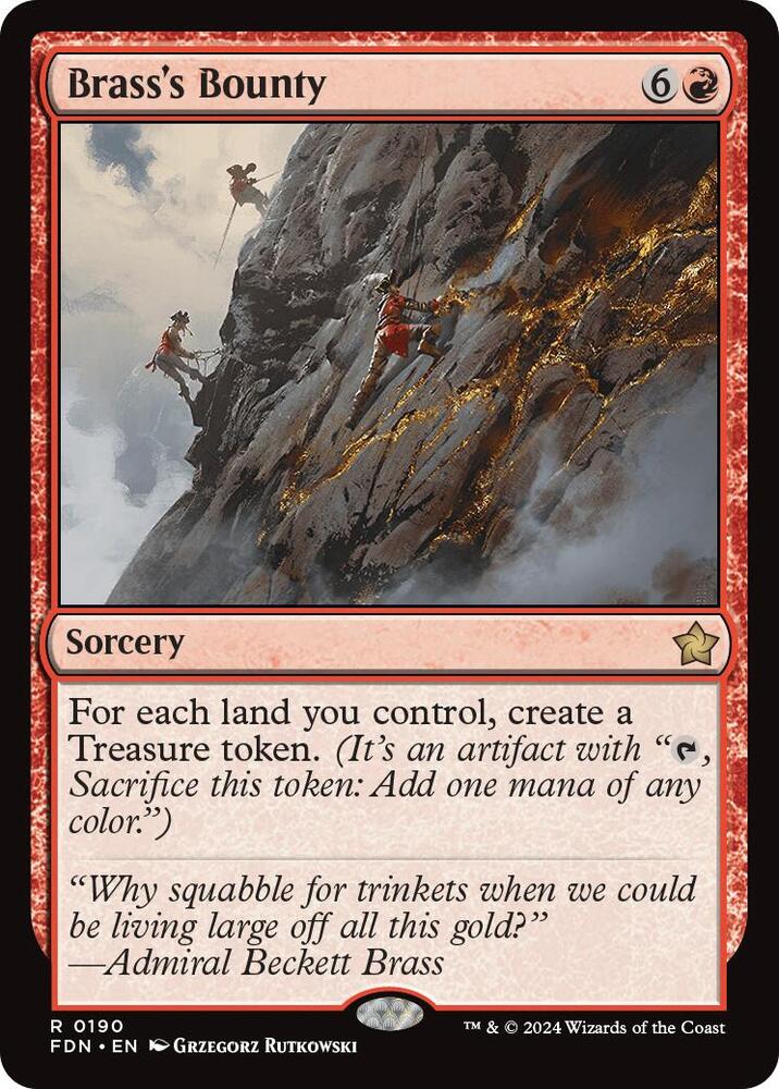 Brass's Bounty 190 card from Foundations