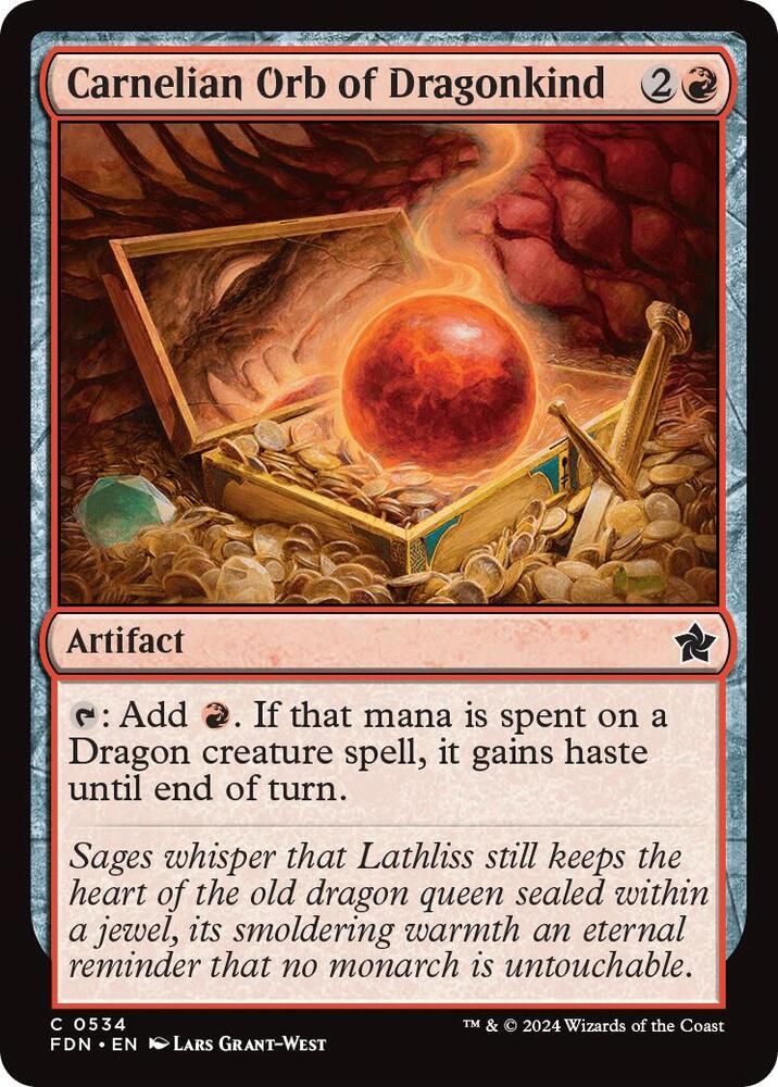 Carnelian Orb of Dragonkind 534 card from Foundations