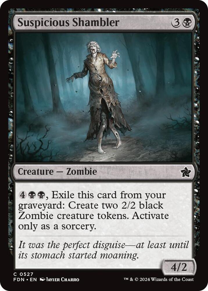 Suspicious Shambler 527 card from Foundations