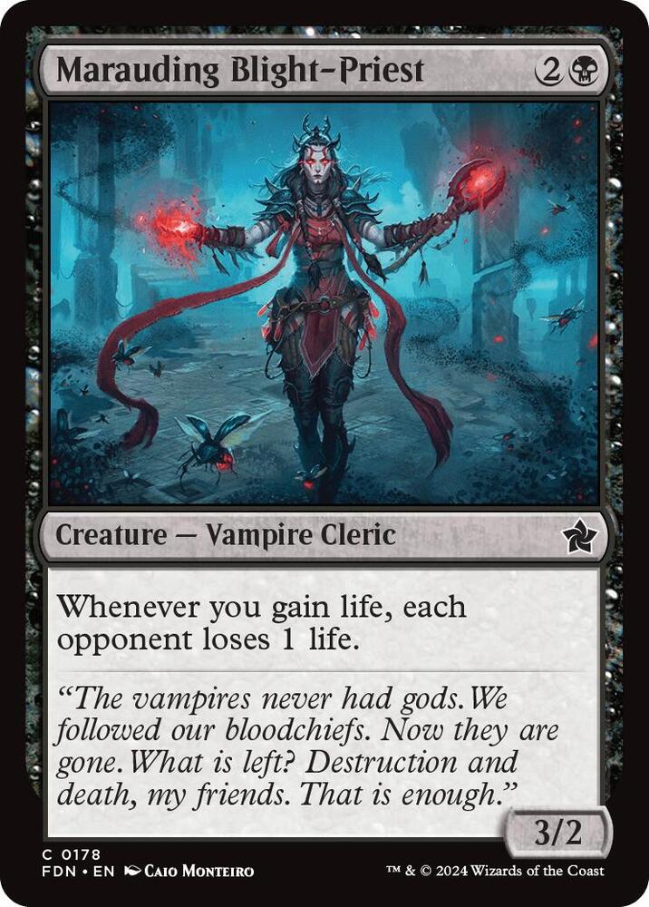 Marauding Blight-Priest 178 card from Foundations