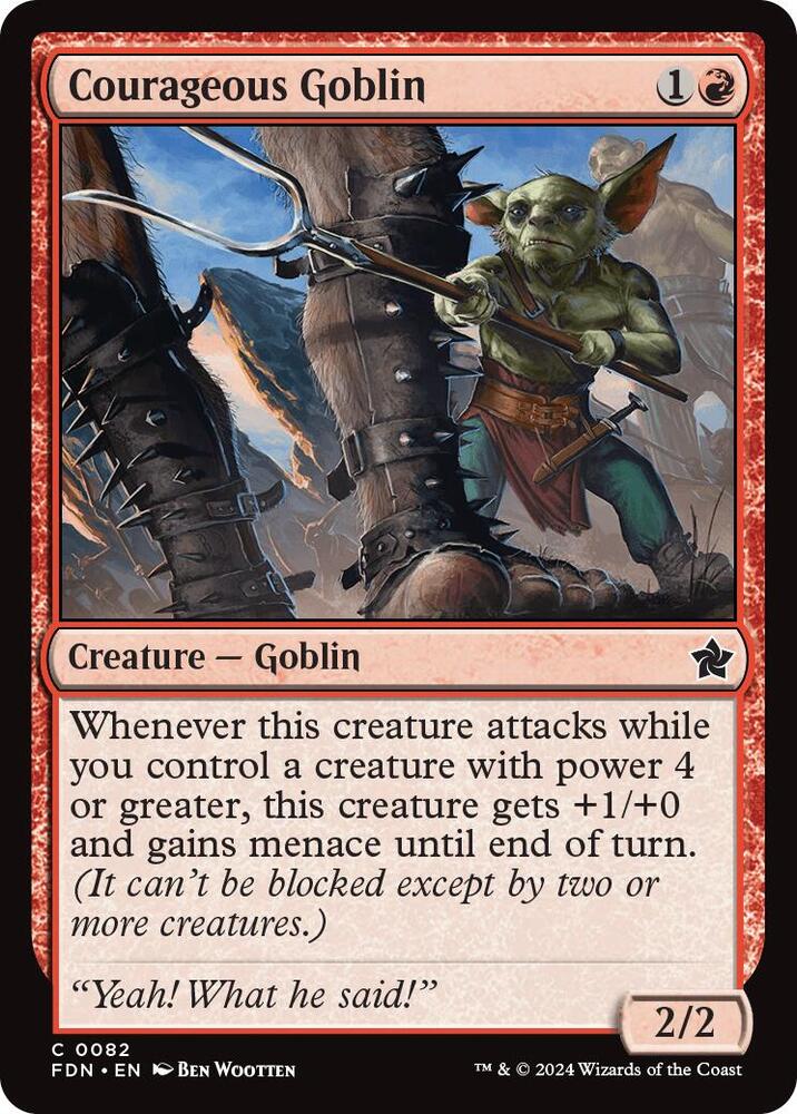 Courageous Goblin 82 card from Foundations