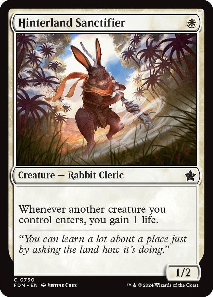 Hinterland Sanctifier 730 card from Foundations