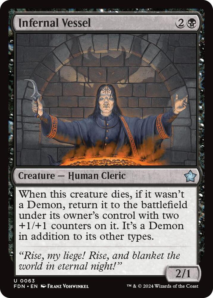 Infernal Vessel 63 card from Foundations