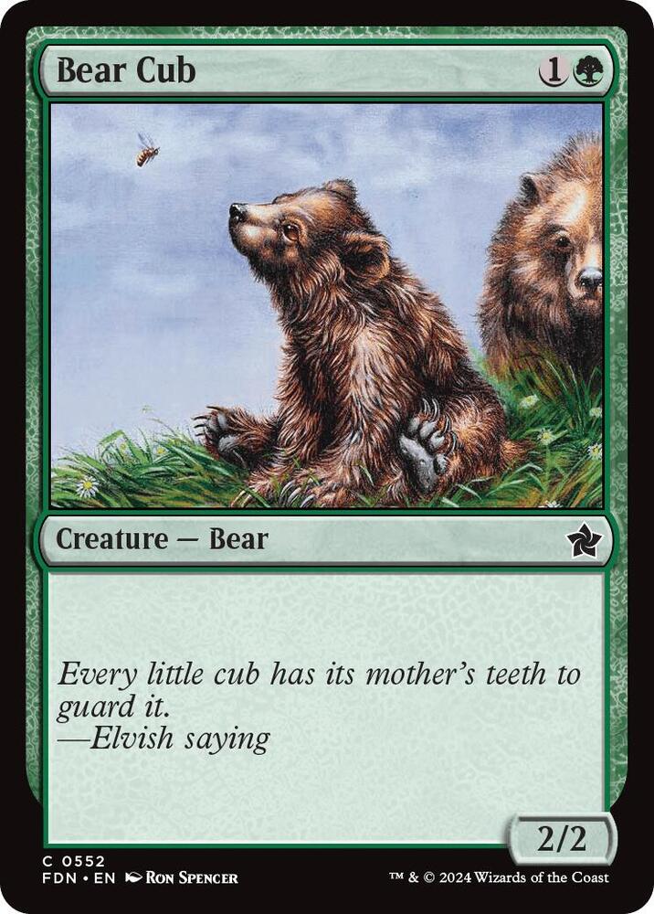 Bear Cub 552 card from Foundations