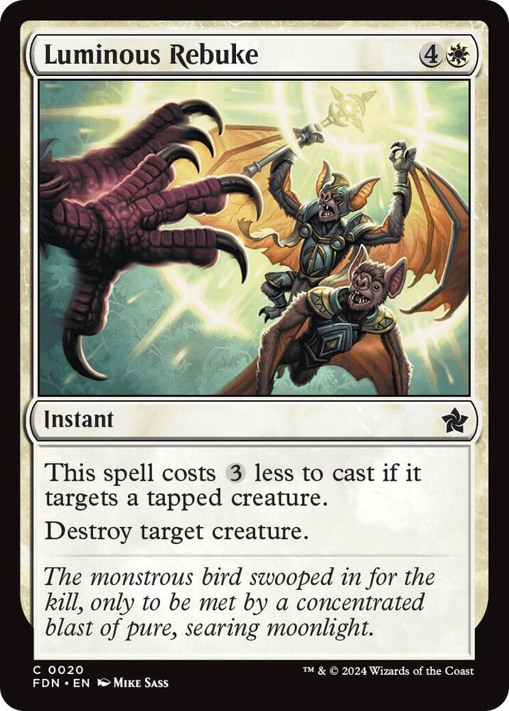 Luminous Rebuke 20 card from Foundations
