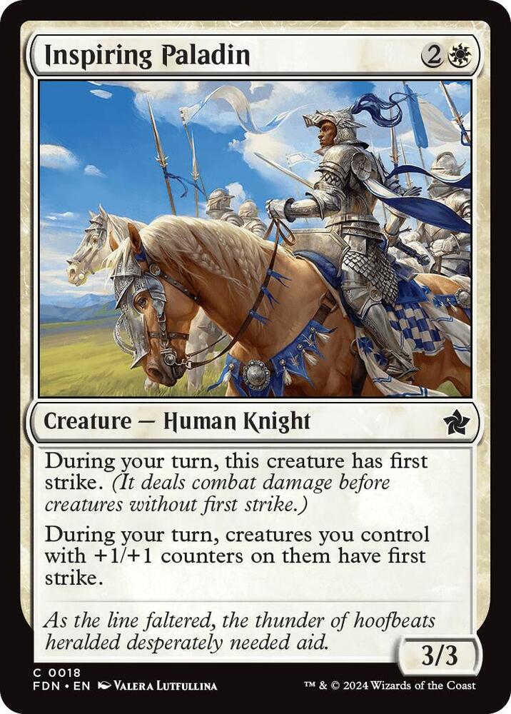Inspiring Paladin 18 card from Foundations
