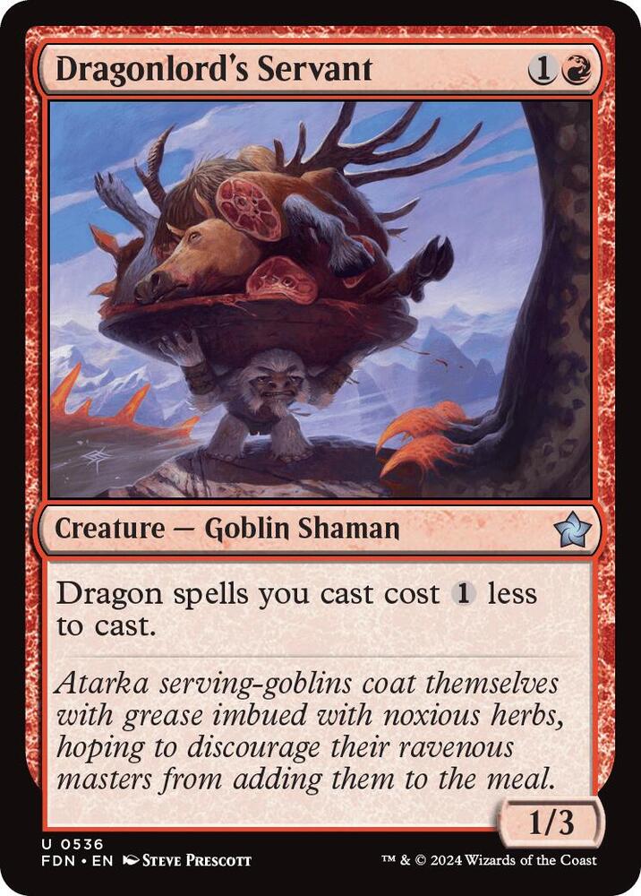 Dragonlord's Servant 536 card from Foundations