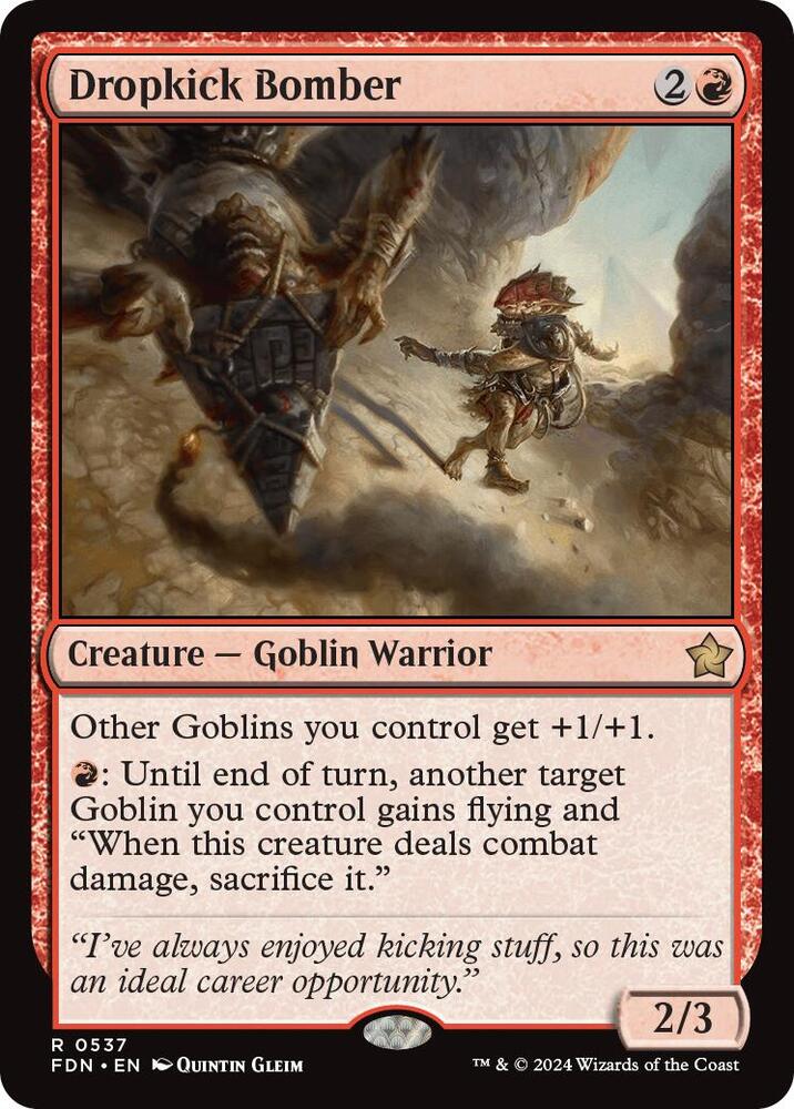 Dropkick Bomber 537 card from Foundations